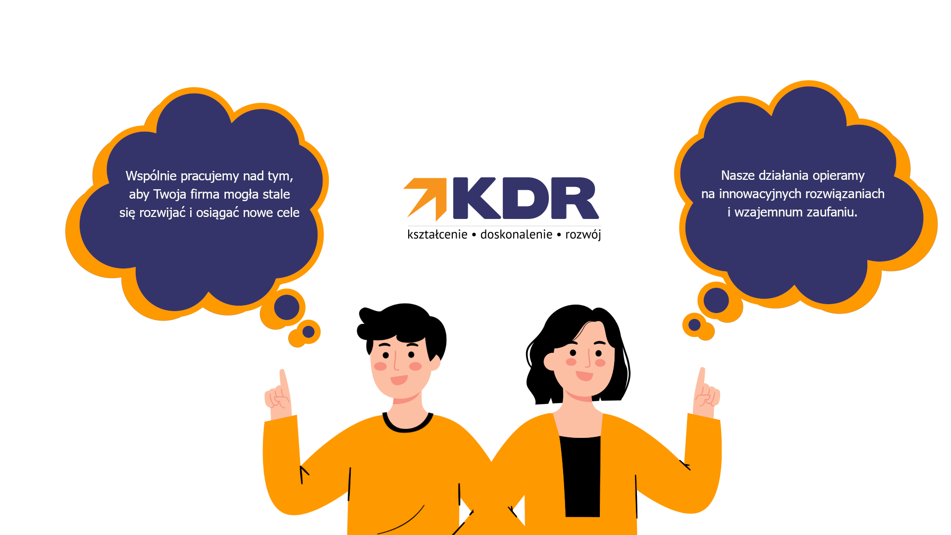 chłopak i dziewczyna opisują korzyści